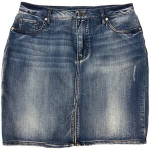 Faded Glory Denim Skirt Size 10 EUC